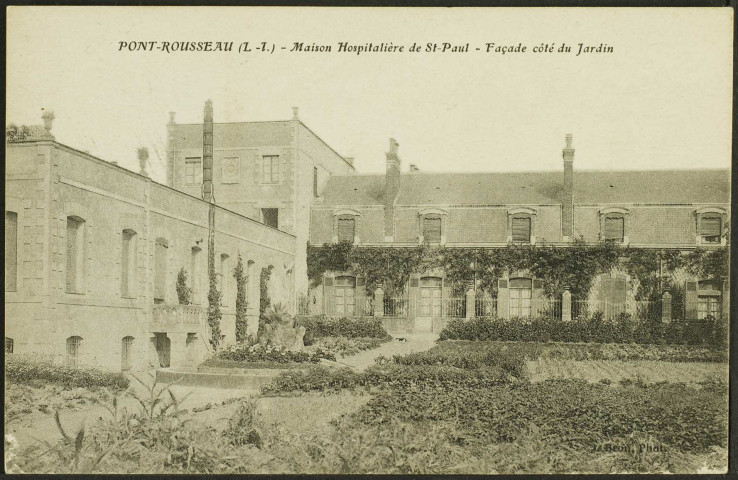 Pont-Rousseau. - La maison hospitalière Saint-Paul, vue du jardin.