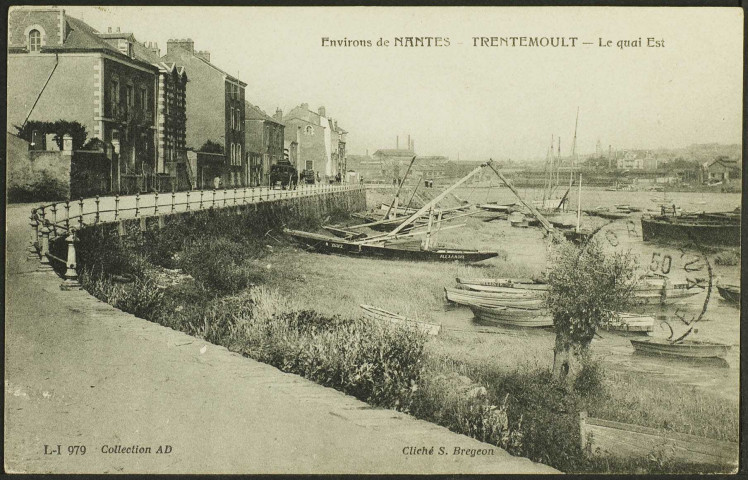 Trentemoult. - Le quai Surcouf, la rade et Chantenay en arrière-plan.