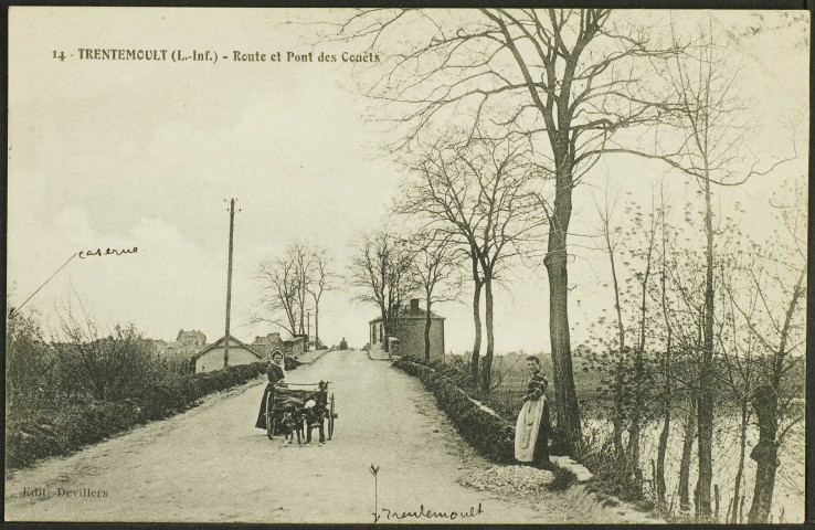 Trentemoult. - Route vers le pont des Couëts.