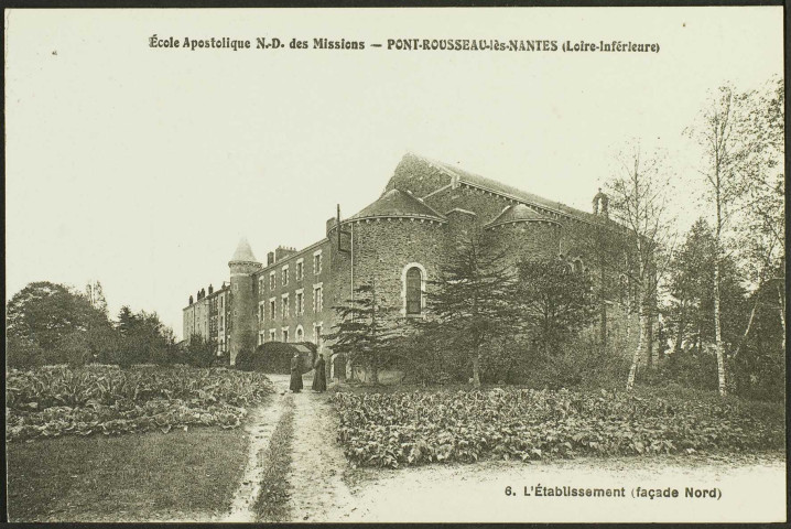 Les Naudières. - École apostolique Notre-Dame des missions africaines, vue de la façade nord.