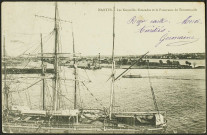 Panorama de la Loire, de l'île de Nantes et de Haute-île pris de Nantes (butte Saint-Anne).