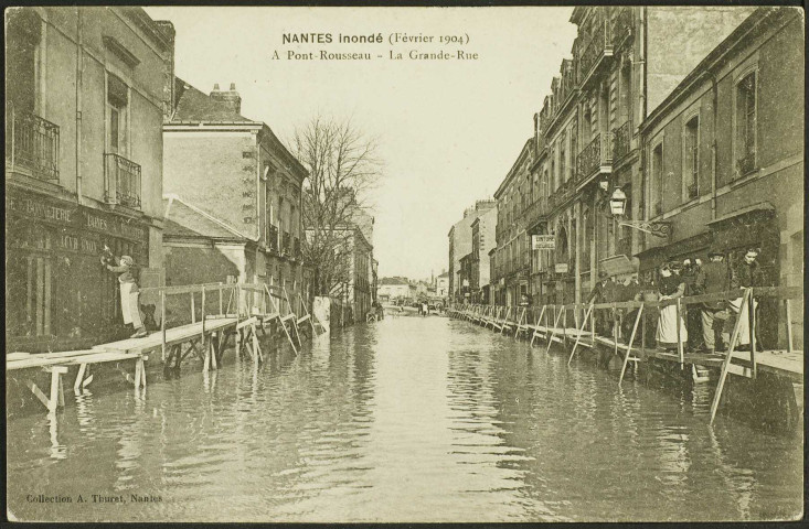 Pont-Rousseau. - Inondations 1904, rue Alsace-Lorraine.