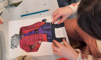 Création de collages, photographie en couleur