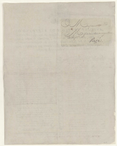 Affiche imprimée de l'ordonnance de De Bertrand, intendant de Bretagne.