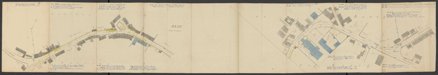 Chemin vicinal de grande communication n°58 de Saint-Père-en-Retz à Saint-Hilaire-de-Clisson. - Acquisition et aliénation de terrains ; alignement de voirie : tracé, plans, arrêtés préfectoraux, délibérations, rapport, état des parcelles à acquérir et leurs propriétaires, actes d'acquisitions, correspondance.