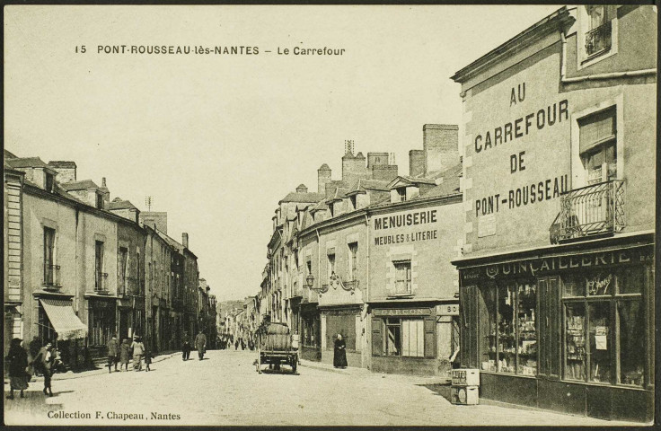 Pont-Rousseau. - Le carrefour de la rue Thiers et de la Sadi Carnot vers la rue Félix Faure.