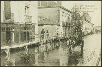 Pont-Rousseau. - Inondations 1904, rue Alsace-Lorraine.