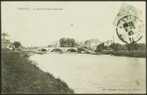 Pont-Rousseau. - La Sèvre passant sous le pont vers Pirmil.