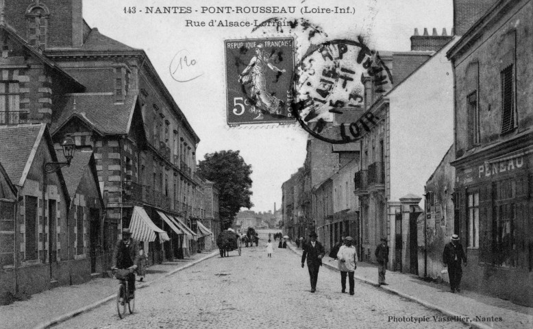 Pont-Rousseau. - Rue d'Alsace-Lorraine d'ouest en est.