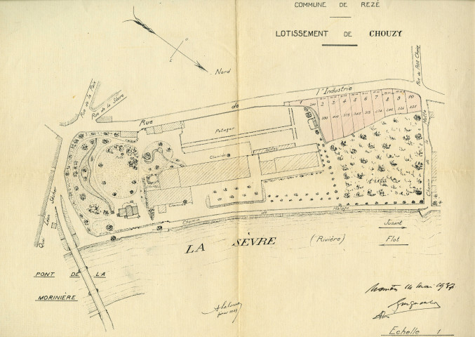 Lotissement (44 lots) rue Jean-Baptiste Vigier, Demande d'autorisation de Gaston LEFEBVRE : arrêtés, délibérations, cahiers des charges, plans, notice-programme, devis, correspondance.