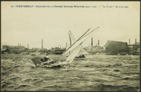 Trentemoult, Grande semaine maritime 1908. - Le "Flirt" sur la Loire avec Chantenay en arrière-plan.