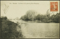 Pont-Rousseau. - La Sèvre et le pont avec Nantes en arrière-plan.