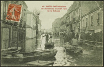 Pont-Rousseau. - Inondations 1910, la rue Alsace-Lorraine.