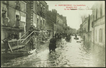 Pont-Rousseau. - Inondations 1910, la rue Alsace-Lorraine.