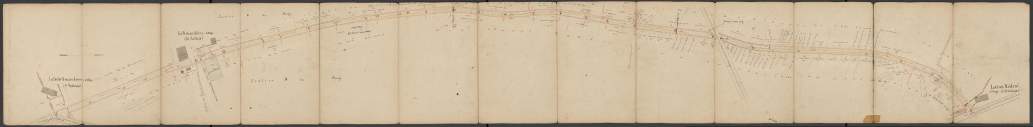 Chemin rural reconnu n°5 de la Croix-Médard à la Trocardière. - Acquisition de terrains ; construction : liste des souscriptions, soumission, correspondance, état parcellaire estimatif, plan.