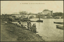 Pont-Rousseau. - La Sèvre passant sous le pont vers Pirmil.