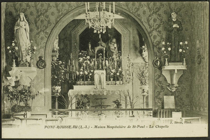 Pont-Rousseau. - La maison hospitalière Saint-Paul, vue de l'intérieur de la chapelle.