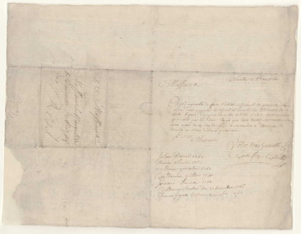 Assemblée des bataillons de Milice et de Grenadiers-Royaux : ordonnance royale.