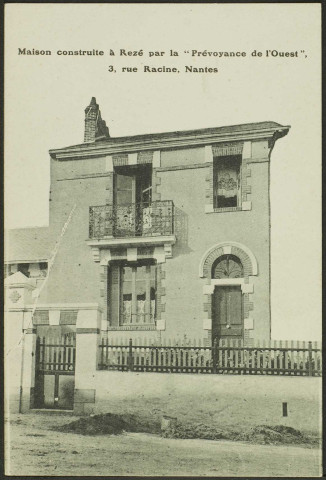 Maison construite à Rezé par la Prévoyance de l'Ouest.