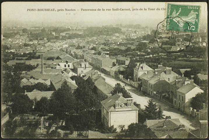 Pont-Rousseau. - Vue de la rue Sadi-Carnot prise du clocher de l'église Saint-Paul.