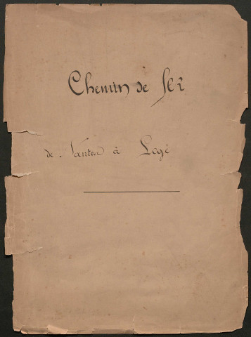 Chemin de fer d'intérêt local de Nantes à Legé. - Établissement ; entretien ; déclassement : arrêté préfectoral, délibérations, procès-verbaux, plan parcellaire aux alentours de la Balinière, correspondance.