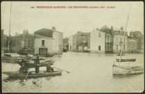 Trentemoult. - Inondations 1910, le quai Jean Bart, le quai Surcouf et au milieu la rue du Courtil-Brisset.