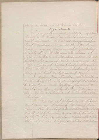 Achat de terres par la famille de Monti. - Vente de planches de vignes situées dans le clos de la Digueraie par Melle Louise Barban à M. Henri de Monti, comte de Rezé : expédition.