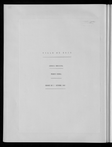 Conseil du 2 octobre 1981