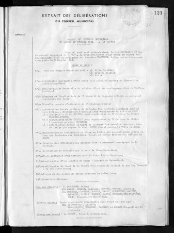 Conseil du 10 février 1962