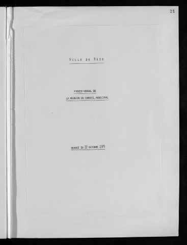 Conseil du 22 octobre 1979