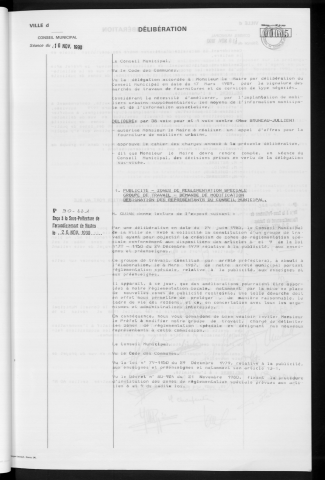 Conseil du 16 novembre 1990