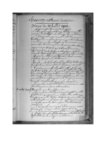 Conseil du 19 juillet 1903
